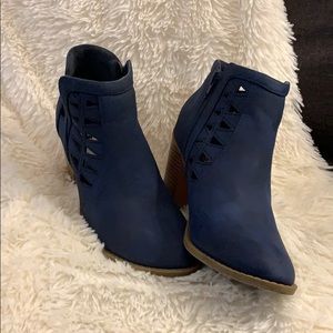 Navy ankle boots